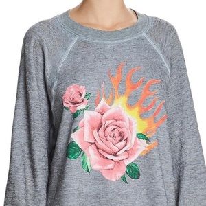 NEW Wildfox Blazing Heart Sweatshirt